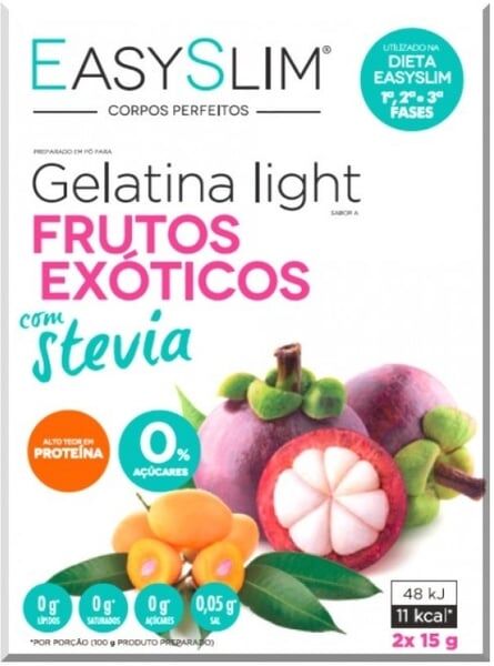 Easyslim Gelatina Light Frutos Exóticos Stevia Saquetas x2