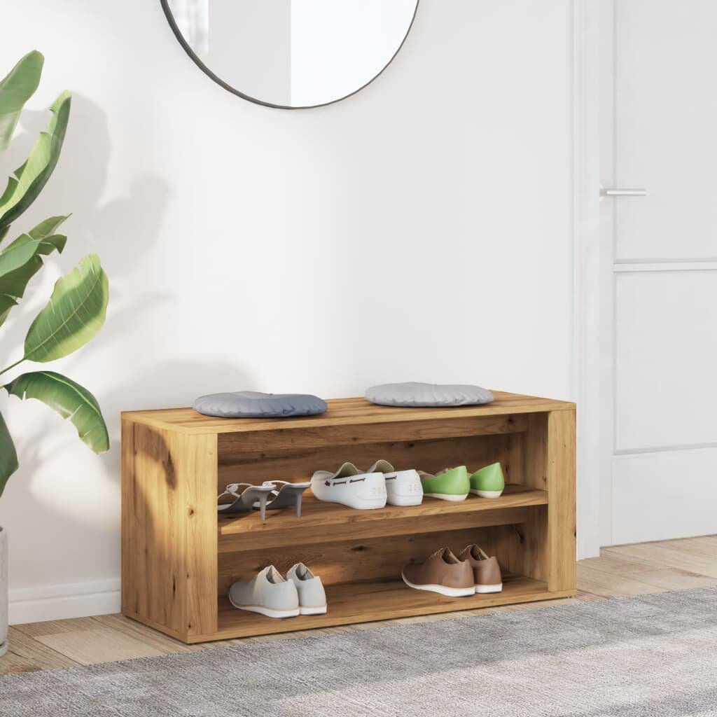 Alpen Home 8 Pair Shoe Storage Artisan Oak 8