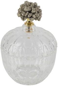 Sagebrook Home Stella Stone And Glass Jar, Bud, Clear Crystal, Complete Home Look