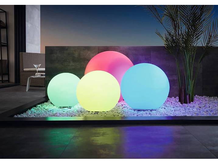 home24 LED-padverlichting Monterolo-Z Ø 39cm wit