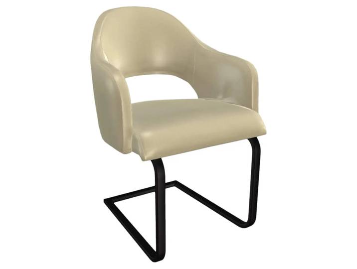 Freischwinger Salesa Trendstühle / Farbe: Avorio / Material: Leder