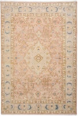 Alora Decor Traditional Hand-knotted Medallion Pink/Grey Rug