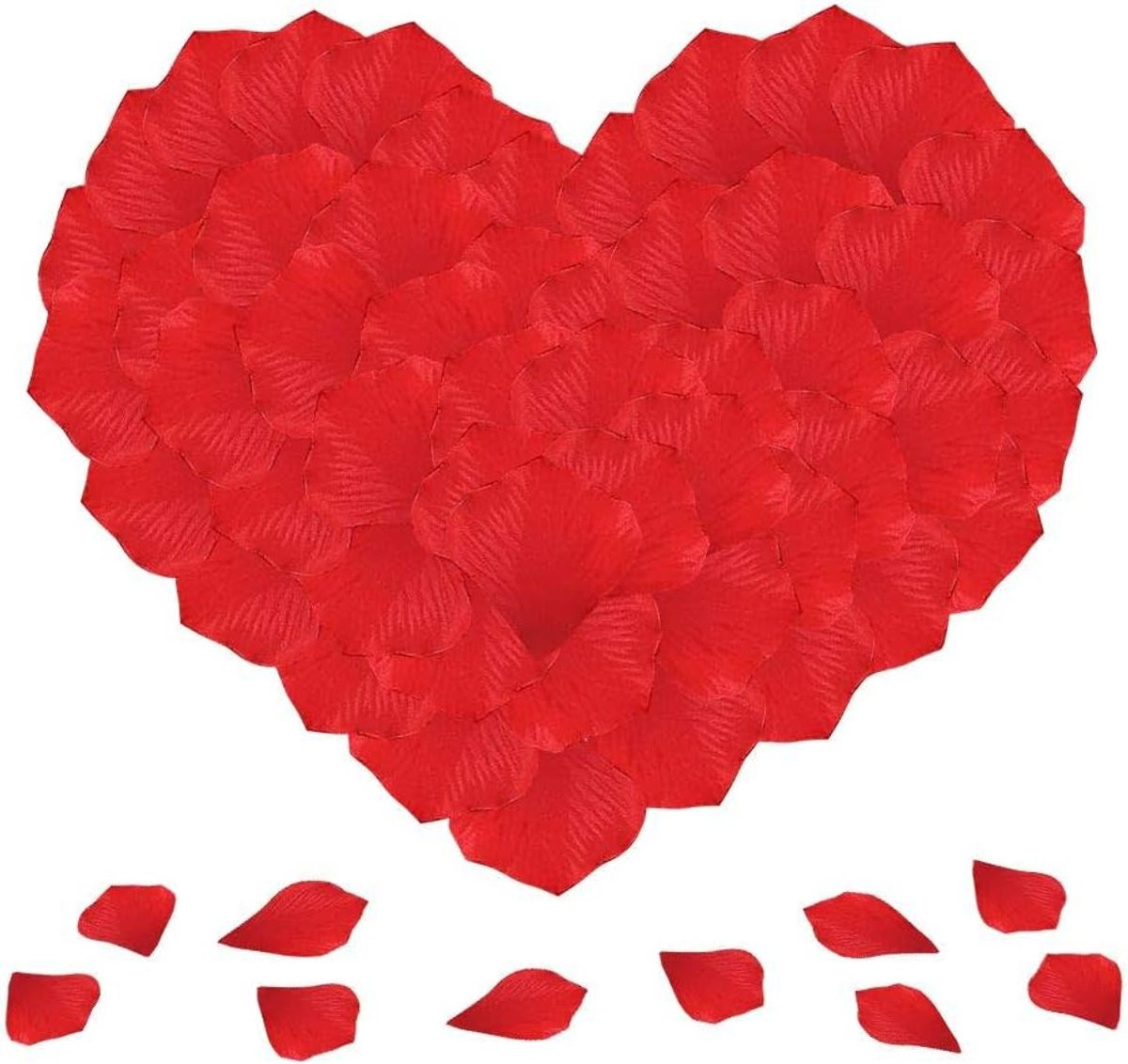 1000 stuks Rode Kunstzijde Rozenblaadjes voor Decoratie - 4,5 cm