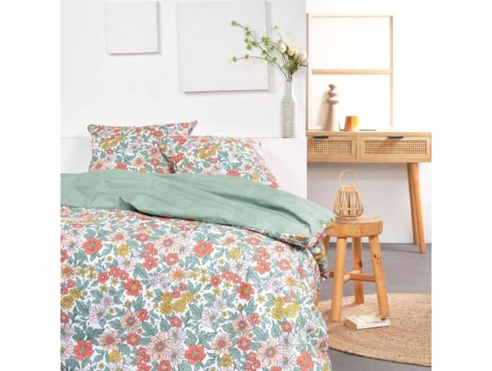 TODAY Omkeerbare Sunshine katoenen beddengoedset met bloemenprint - meerkleurig - 240 x 260 cm