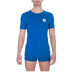 Bikkembergs, Herren, Sportshirt, Blaues Herren-T-Shirt im Doppelpack (XL), Blau
