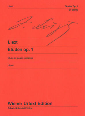 Wiener Urtext Edition Liszt Etüden op. 1