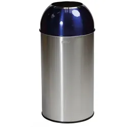 Mülleimer Probbax Recycling mit Einwurfloch 40 L matt/blau Abfallbehälter mit großer Einwurföffnung