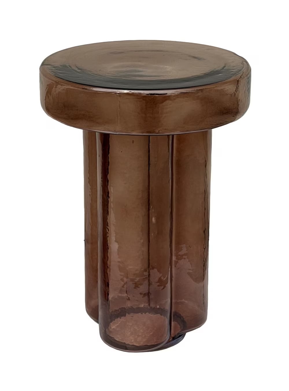 Brix Ronde Bijzettafel Lio Glas Smoke Brown Ø37cm