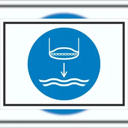 HB-Druck Rettungsboot fieren beim Aussetzvorgang Symbol Schild A0 (841x1189mm)