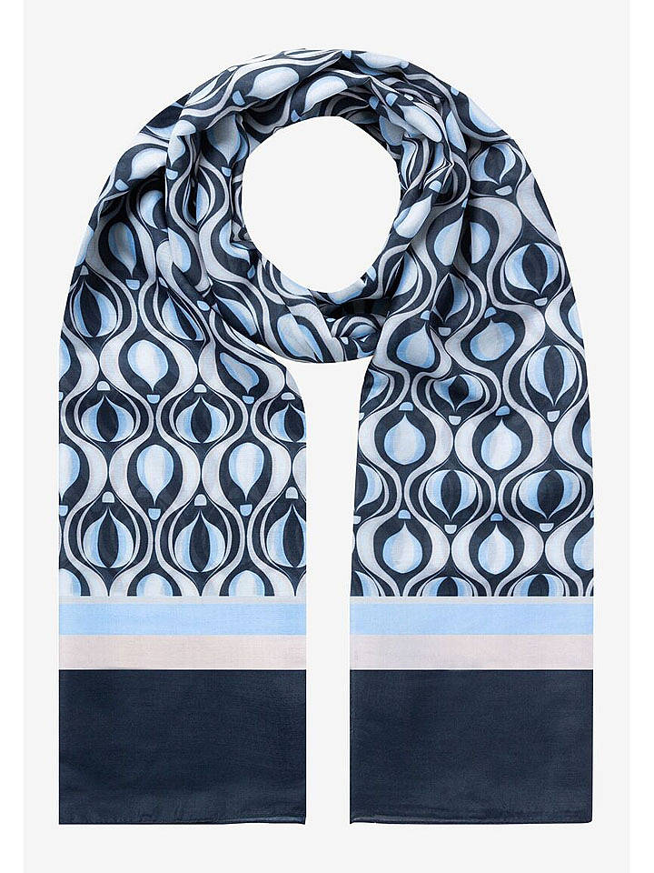 More & More Schal in Hellblau/ Dunkelblau - (L)180 x (B)70 cm - onesize
