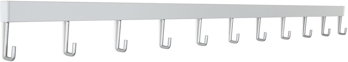 STAS Wandrek Kapstok Wit - 100 cm universeel ophangrek voor jas, tas en accessoires