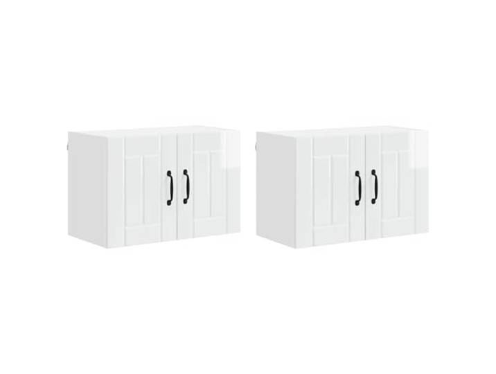 HKTMGDNG Wandschrank 2er Set Hochglanz Weiß 60x31x40 cm Küchenschrank Praktische Hängeschränke aus Holzwerkstoff für die Küche, schaffen ordentlichen Stauraum an der Wand.