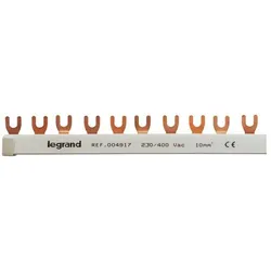 Legrand 004917 Gabelkammschiene, 3-polig, 12 TE, 10 mm2 1