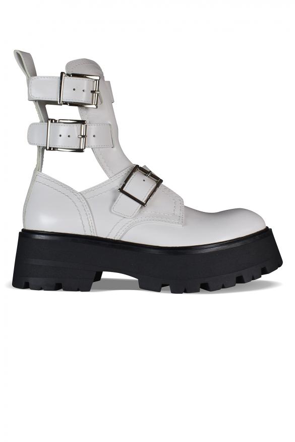 Alexander McQueen Rave gesplaarzen wit