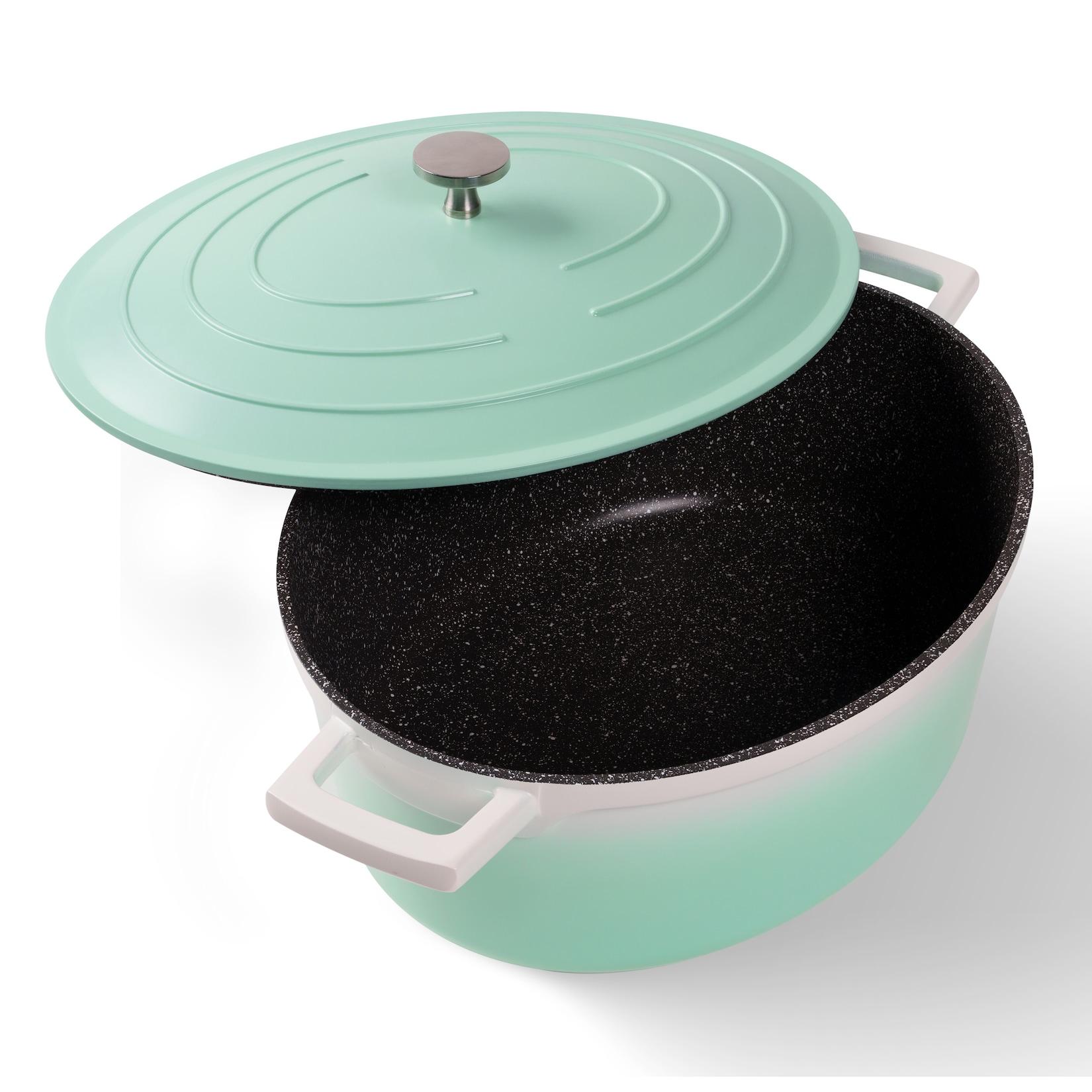 STONELINE Mint Gourmet Bräter 32x25 cm mit Deckel, Backofen und Induktion geeignet, Antihaft