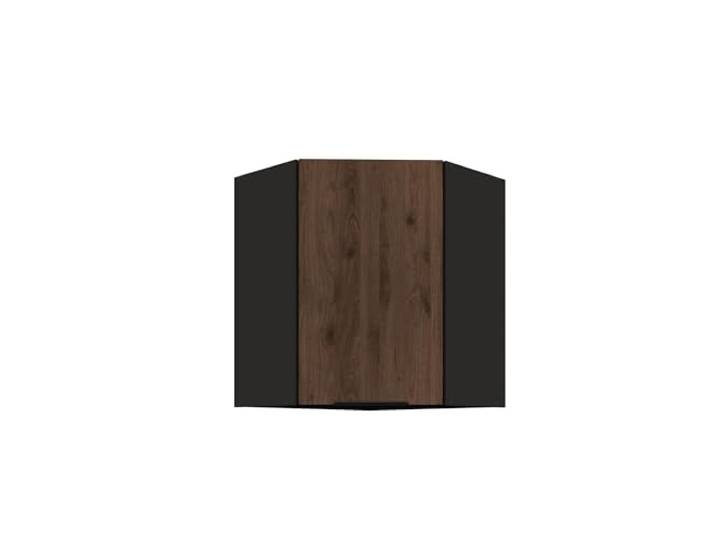 Küchen Eckhängeschrank 60x60 cm Küche MONZA Okapi Nußbaum Küchenzeile