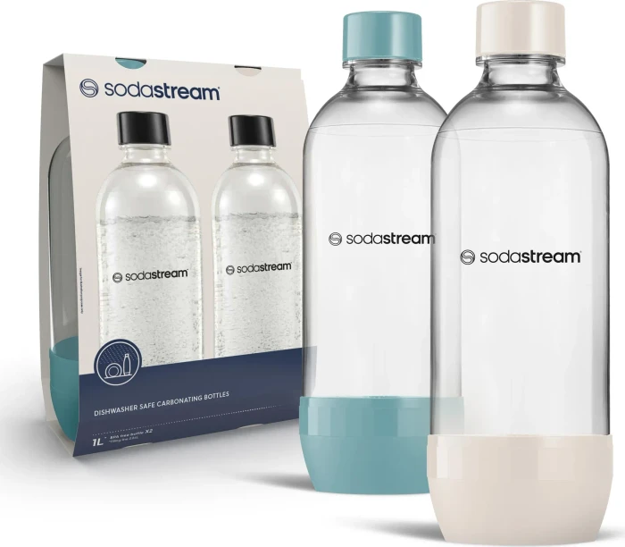 SODASTREAM Bottle Jet 2 x 1 l Blue / Sand, 2 Stück