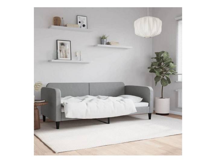 LuxusKollektion Schlafsofa Tagesbett Schlafsofa 90x190 cm Hellgrau, 1 Teile