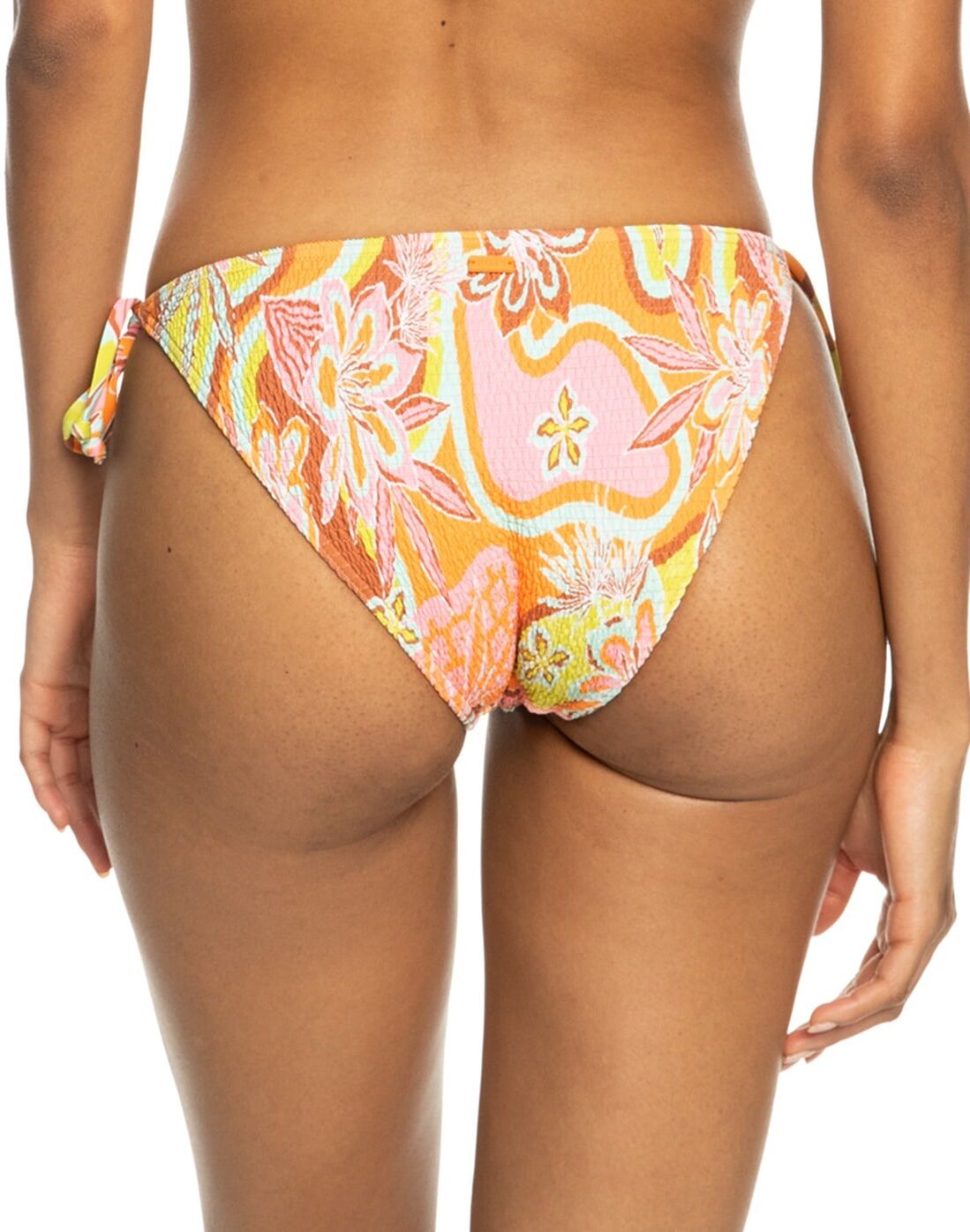 Bikini-Hose ROXY "Floraldelic", Damen, Gr. S, orange (mock orange roxy delic), Obermaterial: 87% Nylon, 13% Elasthan., Badehosen Bikini-Hose mock orange roxy delic S