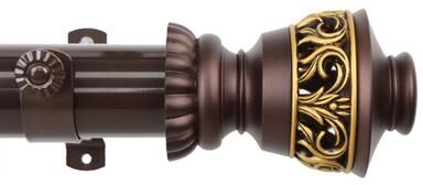 InStyleDesign Scroll Adjustable Curtain Rod Set