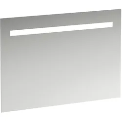 LAUFEN Leelo Spiegel mit integrierter horizontaler LED-Beleuchtung, Aluminiumrahmen, 1000 mm, Version für externen Lichtschalter, H4476619501441