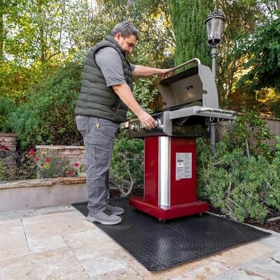 "Permasteel 65"" W x 39"" D Under Grill Mat"