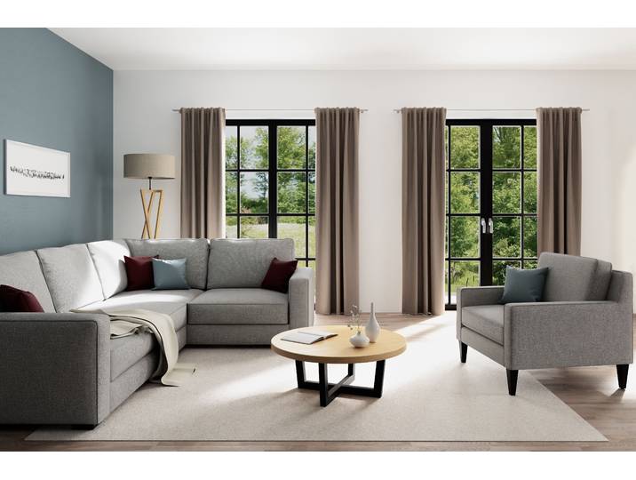 Vorhang HOMING Jolie Gr. 1, beige (leinen), B:135cm H:245cm, Polyester, Gardinen, Vorhang, Fertigschal