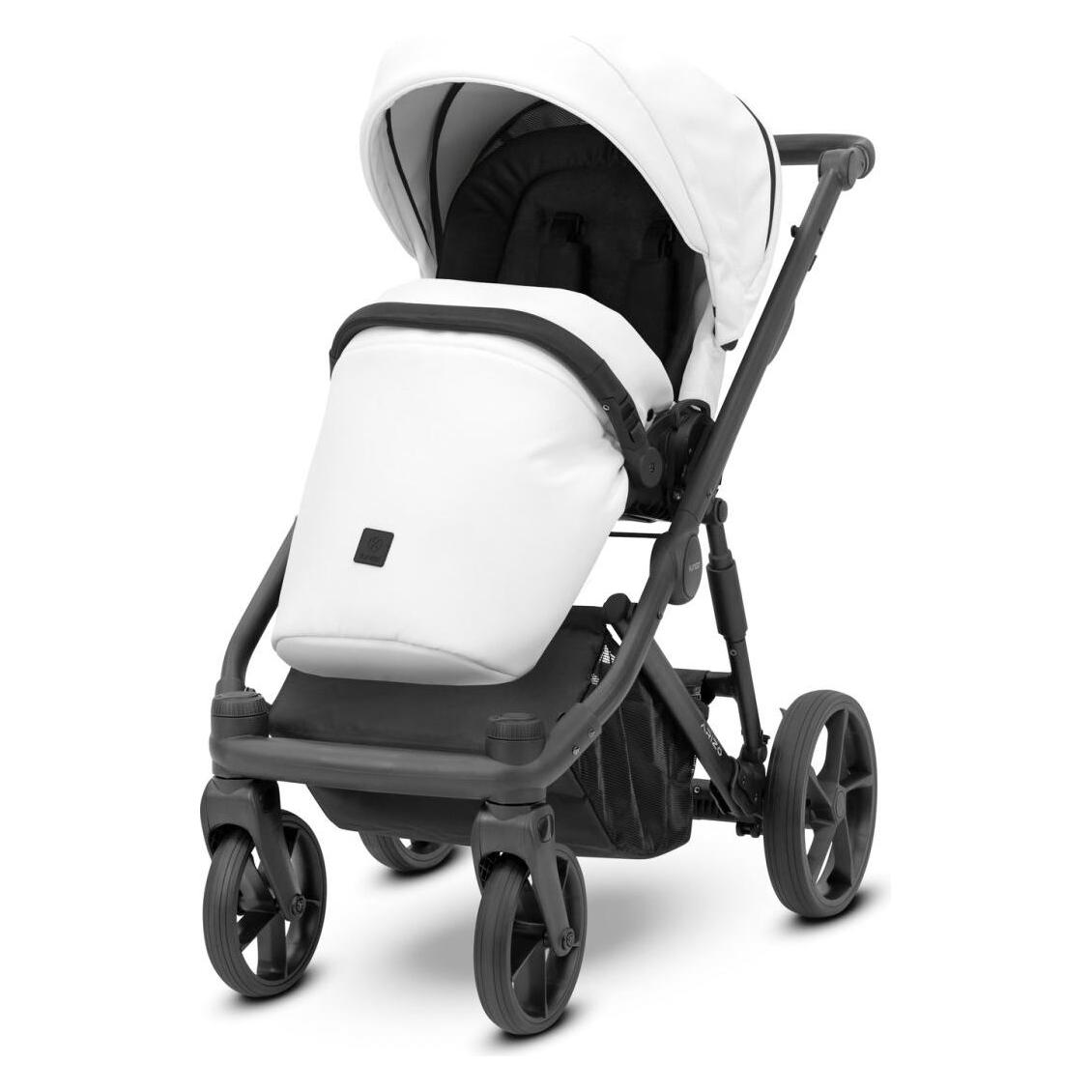 Kunert Arizo 2in1 Öko-Leder Kinderwagen in Weiss - Umweltfreundlich und komfortabel (65280343)