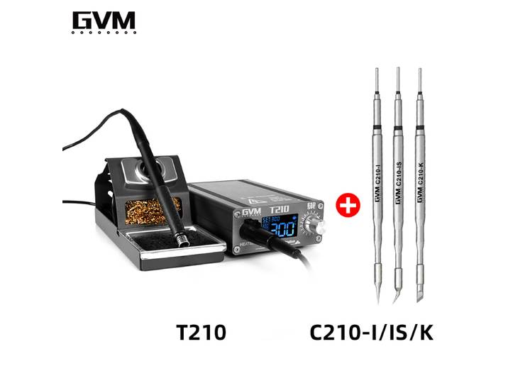 GVM T210 chauffage rapide sommeil automatique 2S étain de fusion réparation professionnelle de téléphone portable Station de soudage à température constante