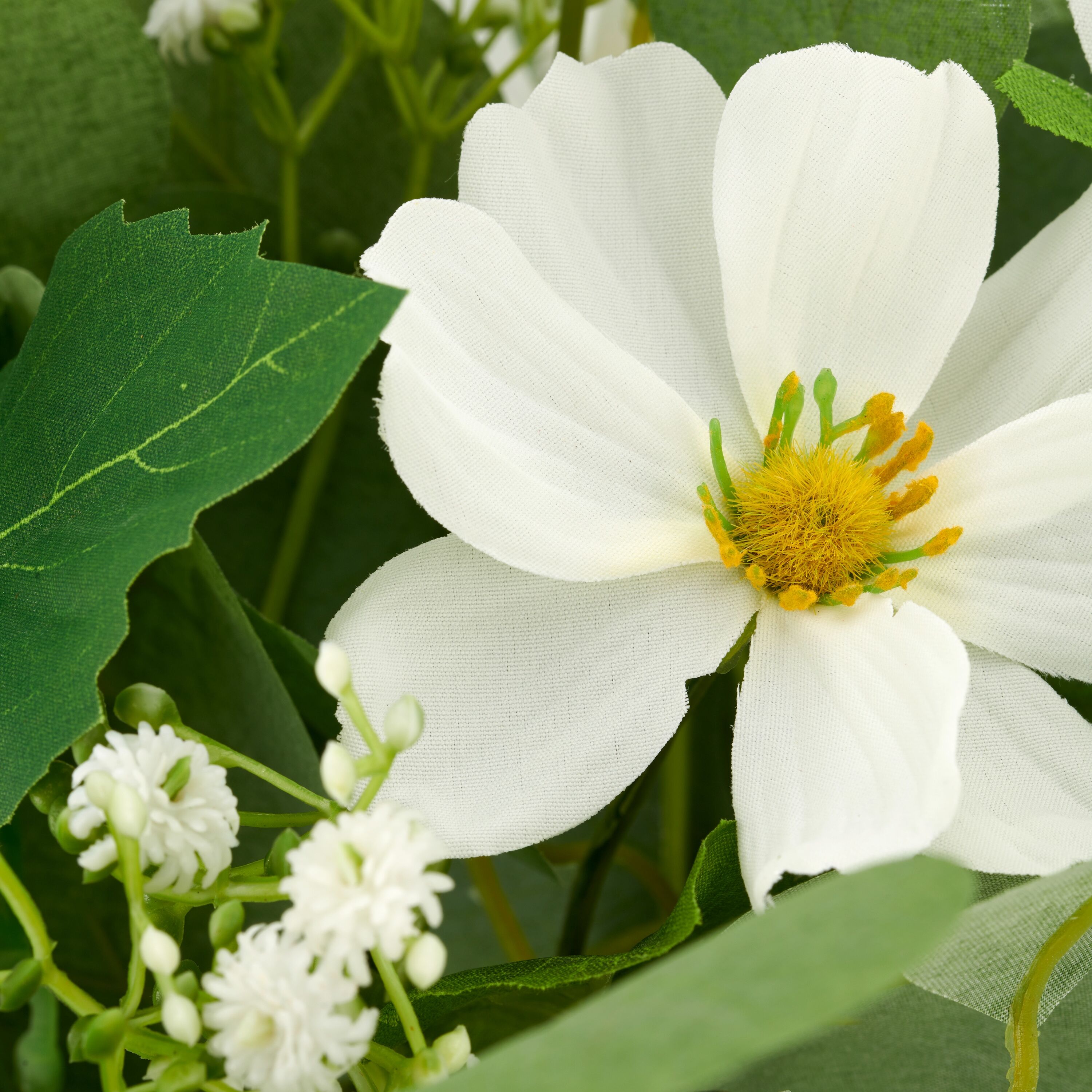 Kunstblumenstrauß CREATIV GREEN "Rosenstrauß", grün (weiß), H:40cm, Kunststoff, Kunstpflanzen, Kunstblumenstrauß, mit schönen Blüten