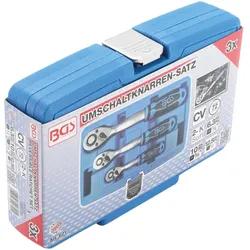BGS Umschaltknarren-Satz feinverzahnt 6,3 mm (1/4") - 10 mm (3/8") - 12,5 mm (1/2") 3tlg. - 621