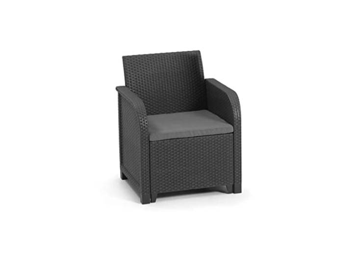 ALLIBERT by KETER - Sessel Sanremo – Polyrattan-Imitation – Graphitgrau