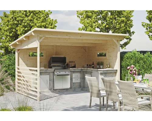 Pavillon SKAN HOLZ Vimmerby 410 x 310 cm natur