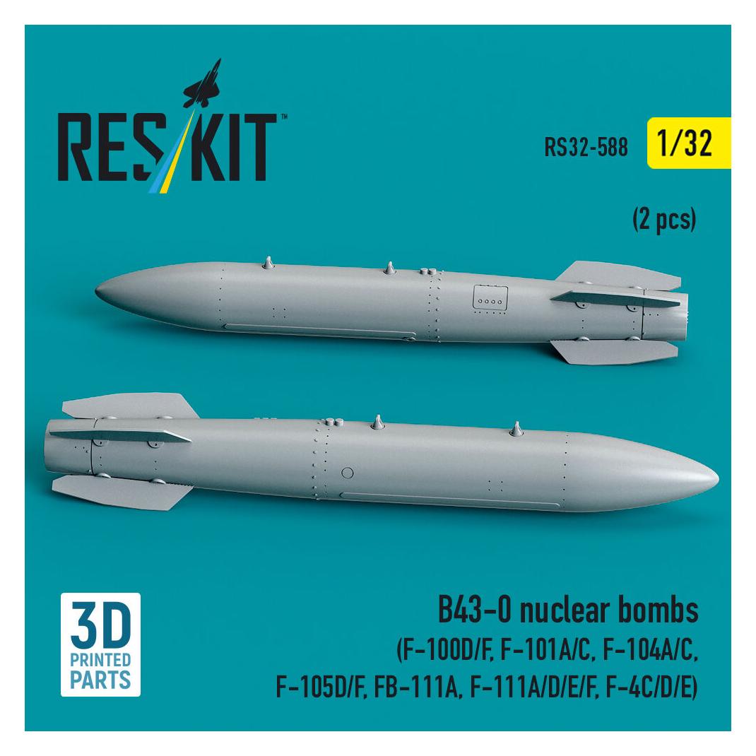 ResKit B43-0 nuclear bombs (2 pcs) (F-100D/F, F-101A/C, F-104A/C, F-105D/F, FB-111A, F-111A/D/E/F, F-4C/D/E (RS32-0588)