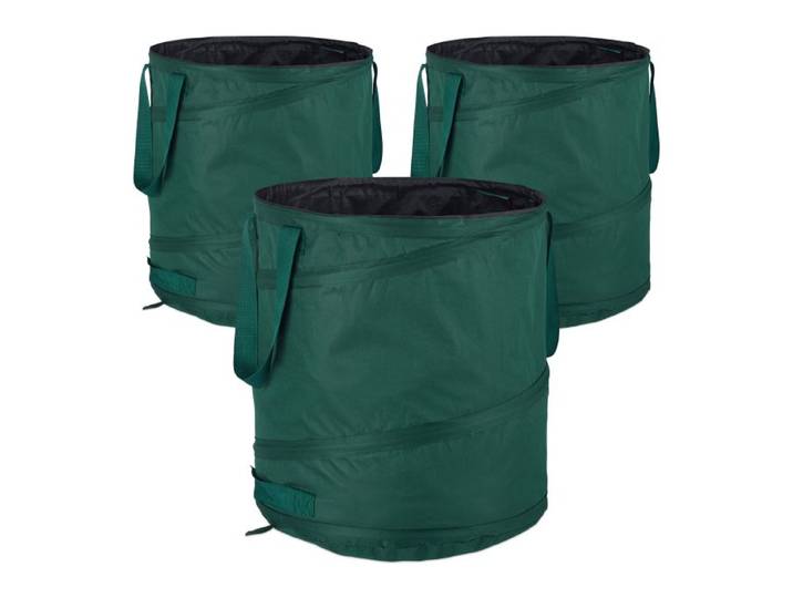 Relaxdays 3er Set Laubsack selbstaufstellend 60 L