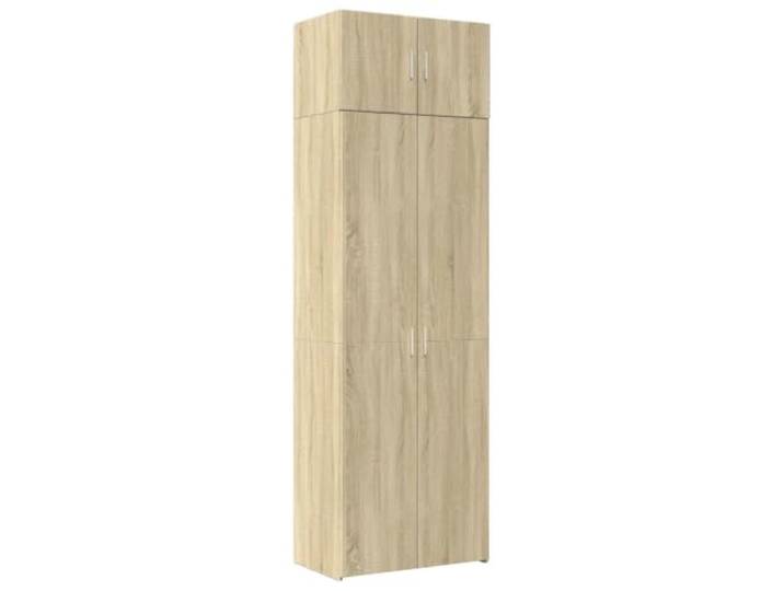 Helloshop26 Moderner vertikaler Aufbewahrungsschrank, 70 x 42,5 x 225 cm, Sonoma-Eiche, 02_0055582