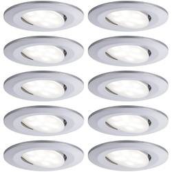 Paulmann LED-Bad-Einbauleuchte 10er Set 65 W Chrom (matt) 99925