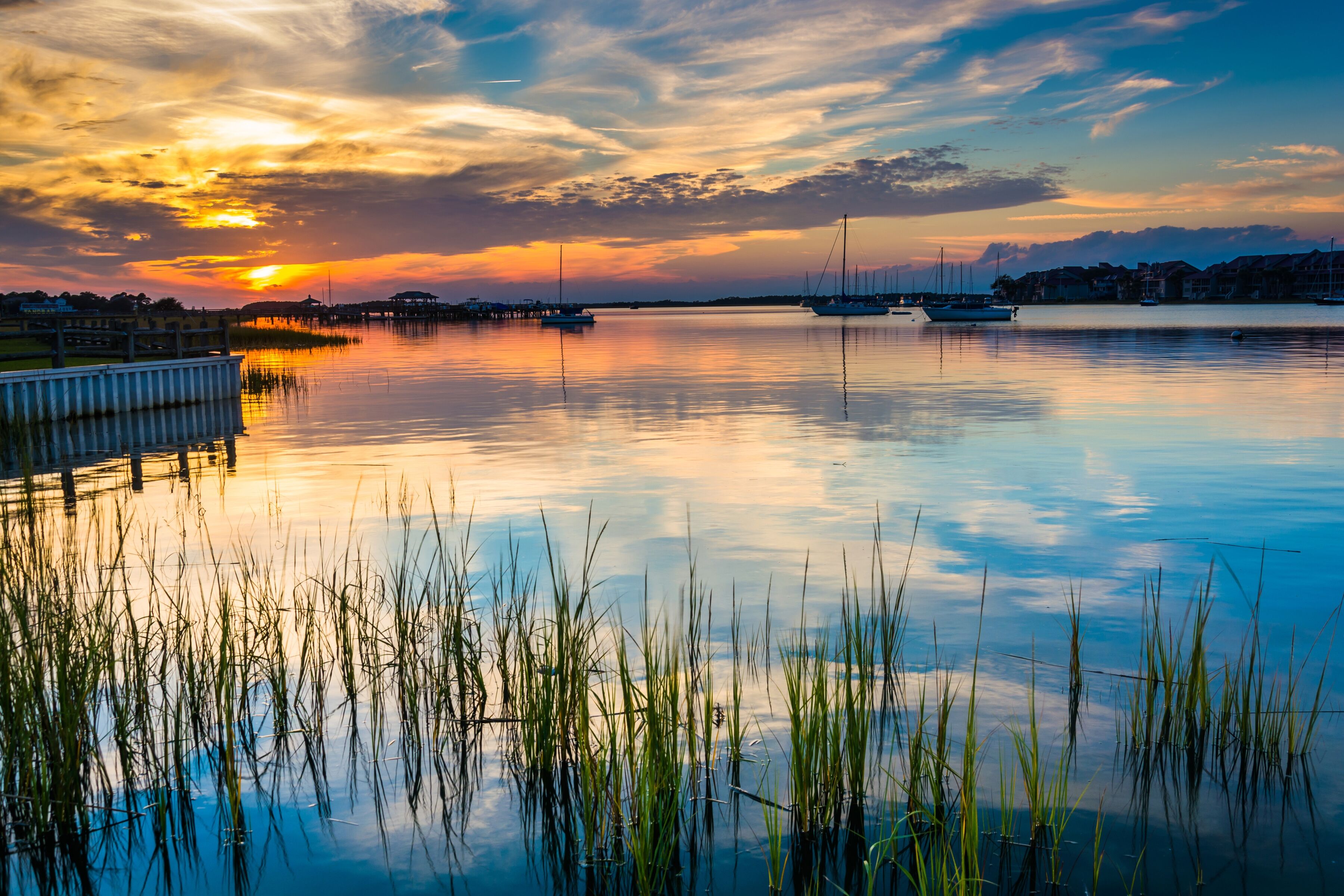 Fototapete PAPERMOON "Folly Beach South Carolina", bunt, B:3m L:2,23m, Vlies, Tapeten, Fototapete