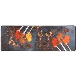 vidaXL Küchenteppich Mehrfarbig 60x180 cm Waschbar Rutschfest