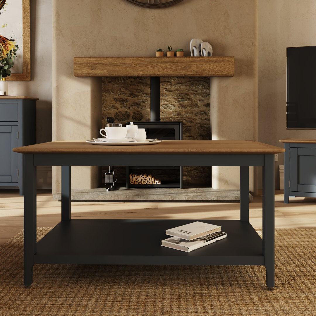 ClassicLiving Daris Coffee Table With Storage Shelf. Blue