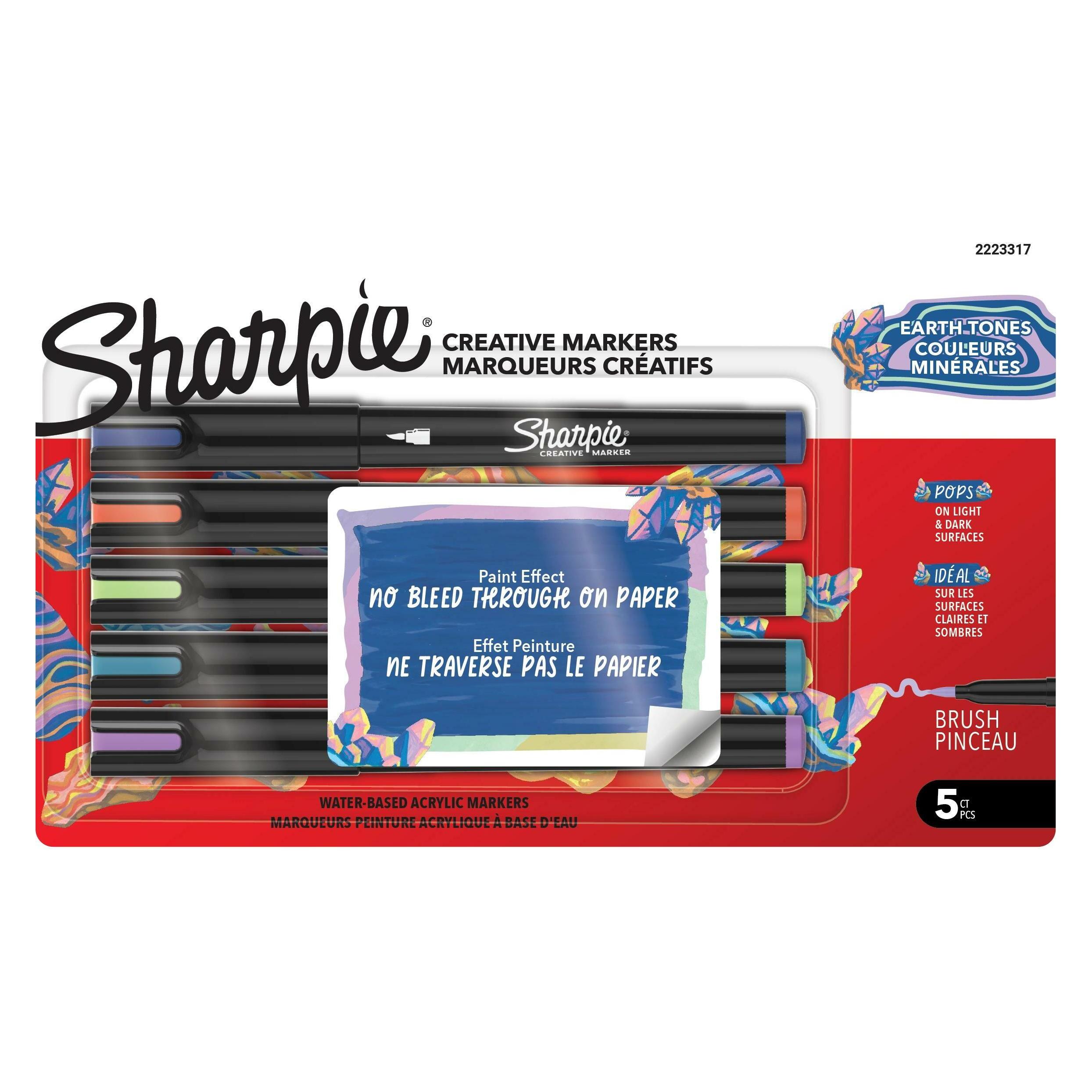Sharpie - Creative Acrylic 5-Blister - Earth Tones - Brush Tip (2223317) (5x) (2223317)
