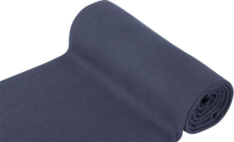 Rippen-Bündchenstoff "Comfort", nachtblau-melange