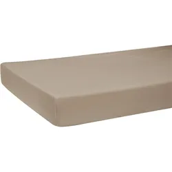 SPANNBETTLAKEN BasicSoft Baumwoll-Jersey mit Elasthanplaza-taupe 180-200/200 cm