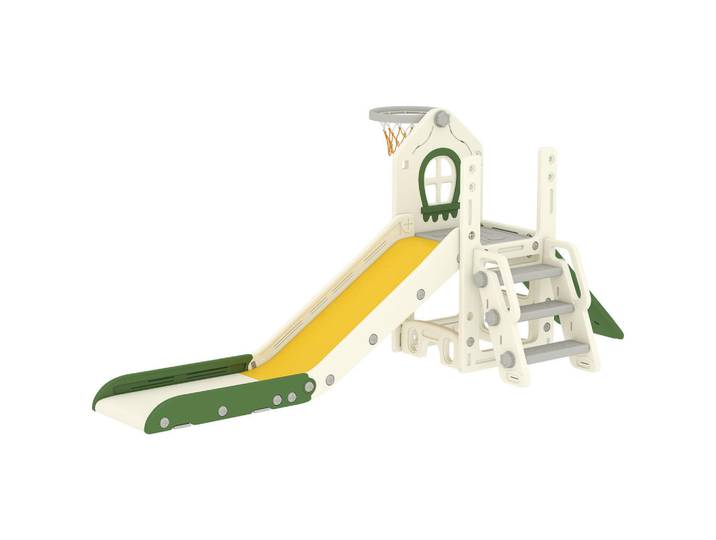 Aiyaplay Kinder-Rutsche Hdpe Cremeweiß, Kunststoff, 100x84x191 cm, unisex, Freizeit & Co, Gartenspielzeug, Kinderrutschen