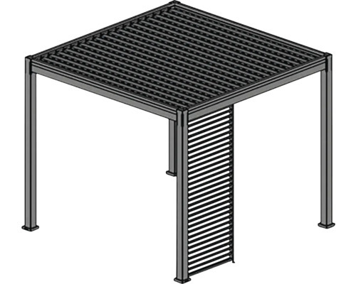 Beschattungselement mit festen Lamellen, horizontal, 1 m für bioklimatische Pergola