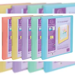 Exacompta 54779E 15x Ringbuch A4 PP, 2 Ringe 30mm, Kreacover Pastell - Farben sortiert