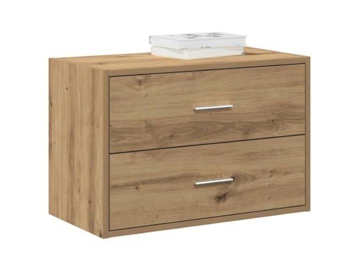 Schrank mit 2 Schubladen Artisan-Eiche 60x31x40cm Holzwerkstoff Stauraum Stapelbares Design, glatte Oberfläche, robust, vielseitig einsetzbar, feuchtes Tuch reinigbar