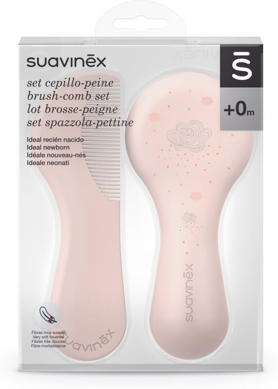Suavinex Dreams Brush-comb Set ensemble pour bébé Pink 2 pcs