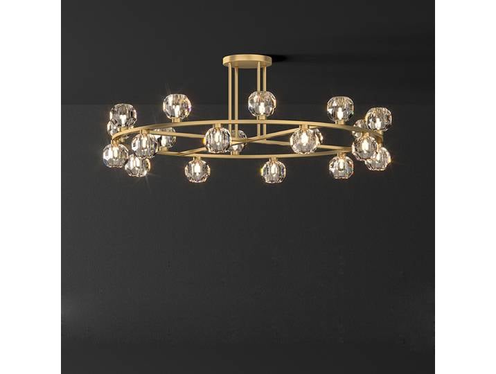 G9 LED postmoderne ronde noir or cristal Designer Lamparas De Techo plafonniers. Plafonnier pour Foyer