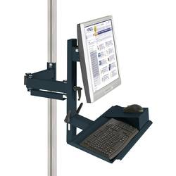 Manuflex LZ8202.7016 ESD Ergonomie ESD-Monitorträger für Alu-Aufbauportale mit Tastatur- und Mausfläche, VESA-Adapter 75 mm